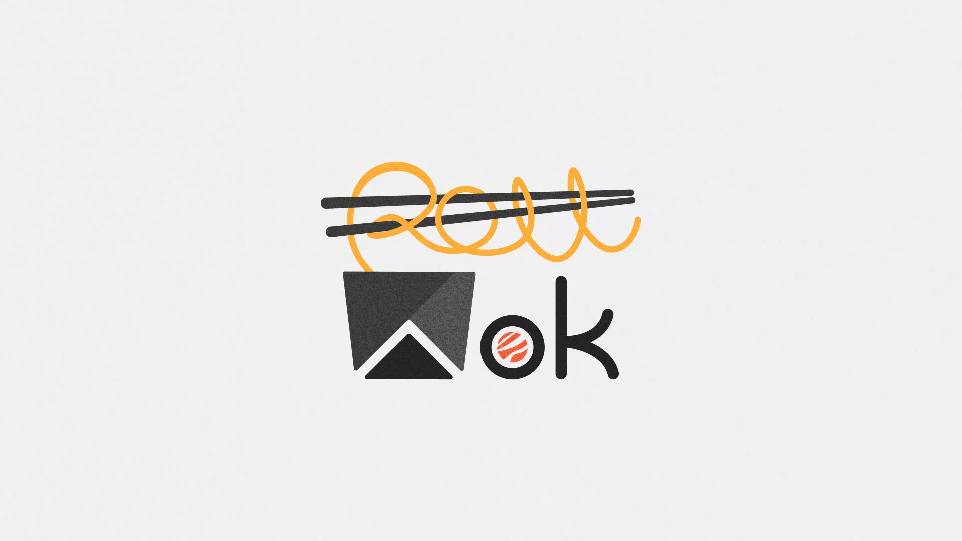 Разработка логотипа суши-бара «Roll Wok Club» в Каменке